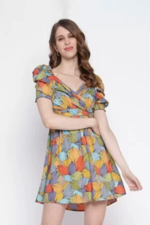 Women Empire Waist Green Dress