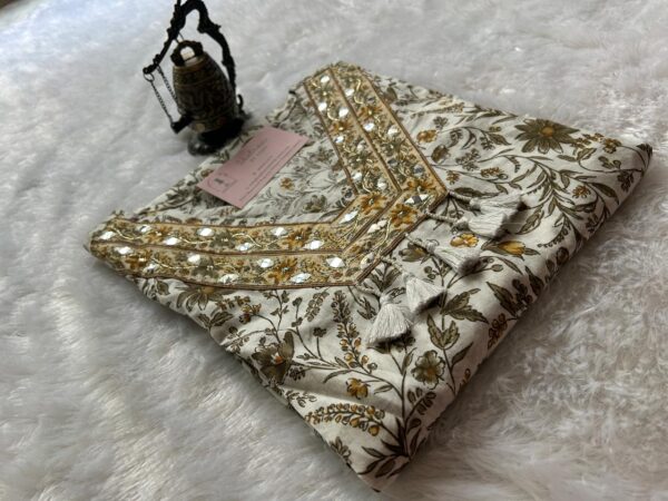 White Printed Cotton Set  - Image 3